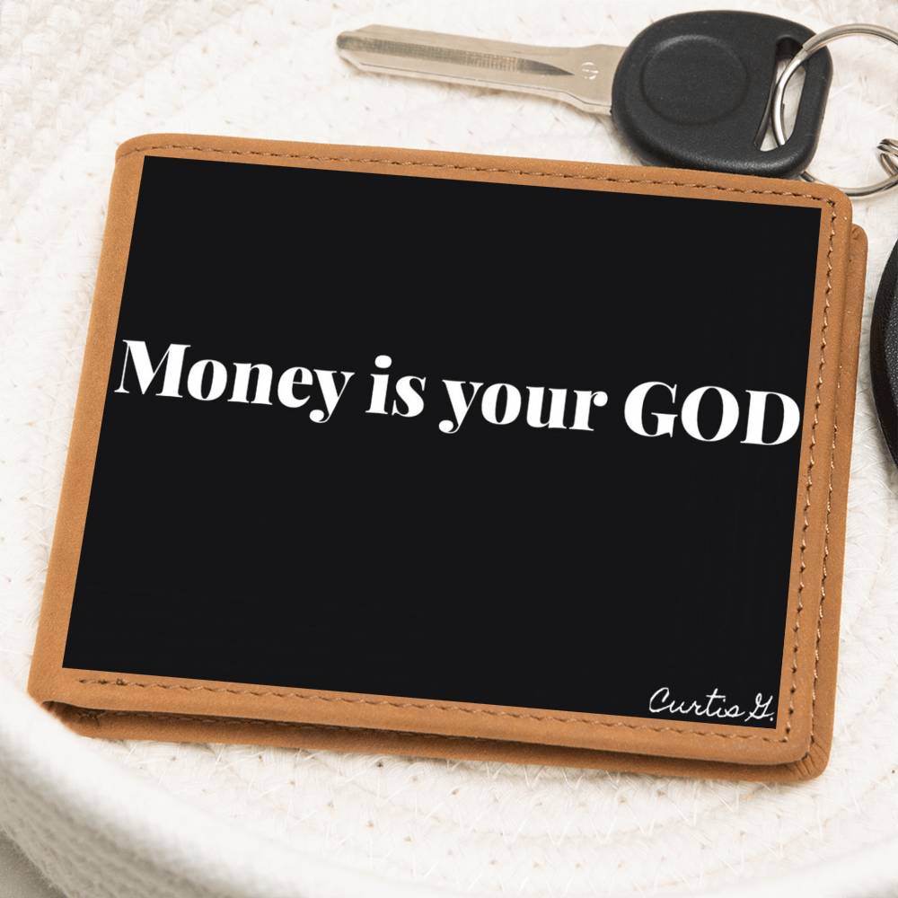 Money Is Your God - Graphic Leather Wallet - Concordia Style Boutique