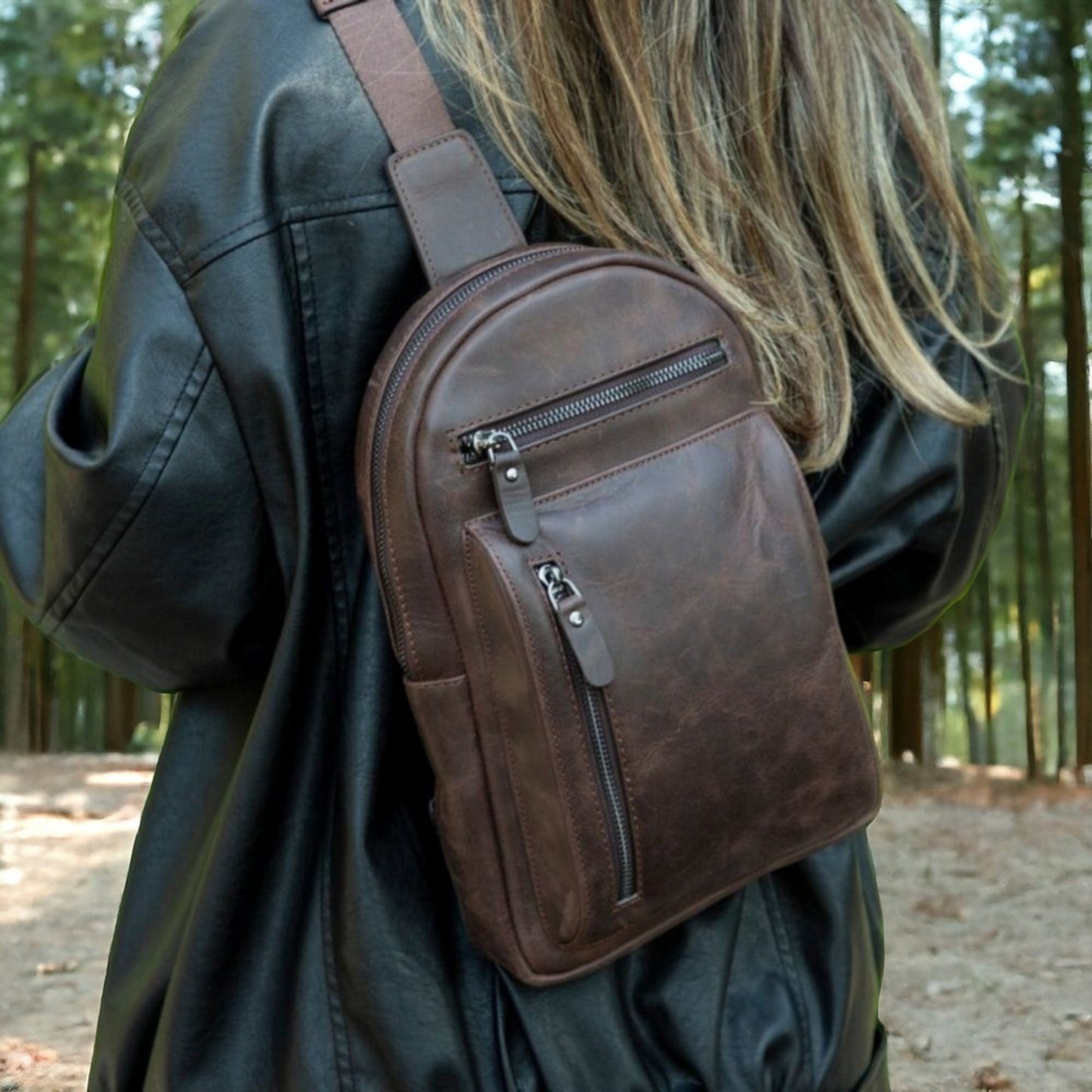 Athens Unisex Leather Cross Bag - Concordia Style Boutique