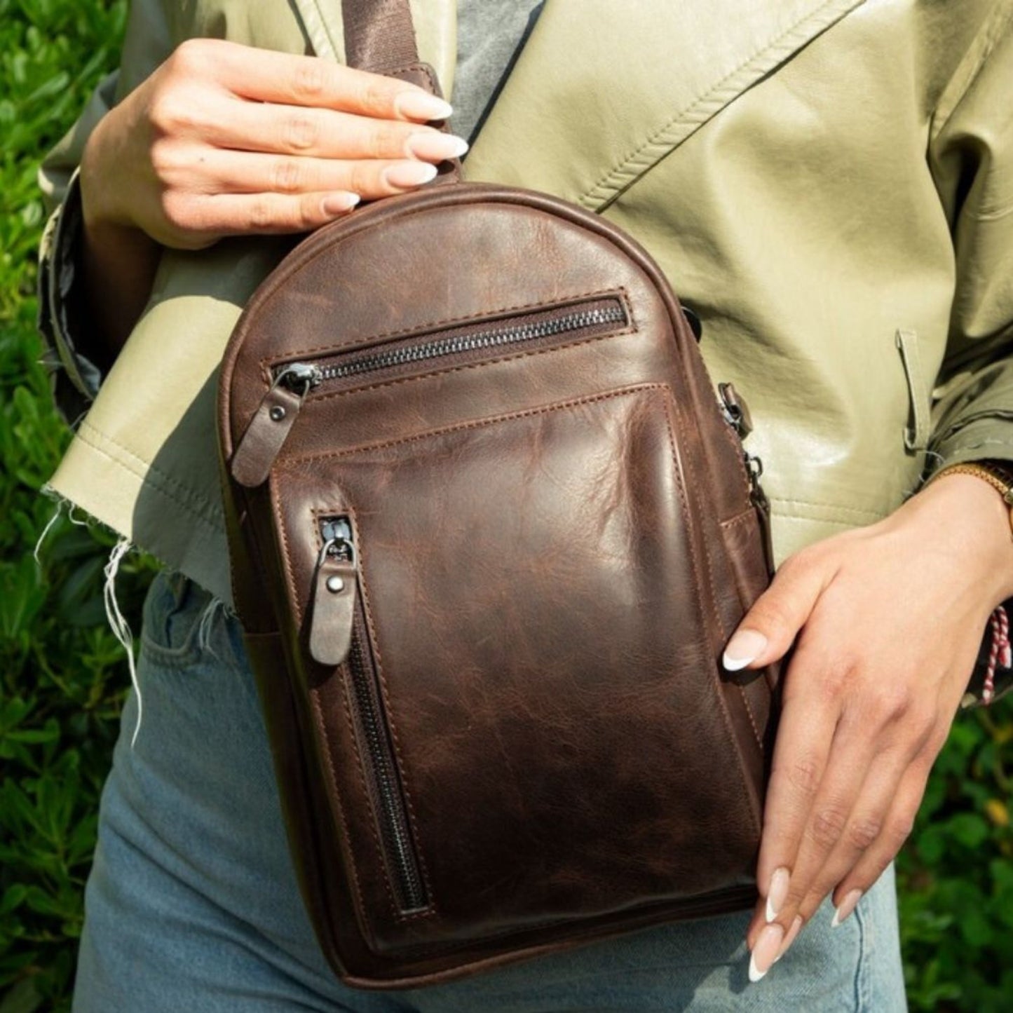 Athens Unisex Leather Cross Bag - Concordia Style Boutique