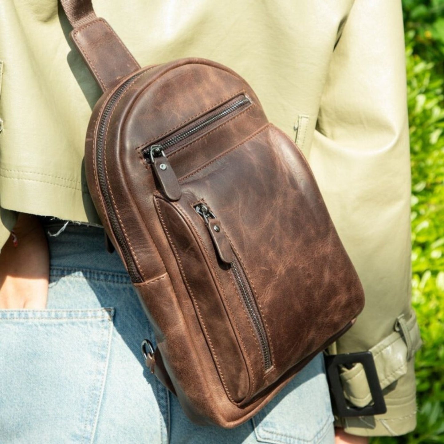 Athens Unisex Leather Cross Bag - Concordia Style Boutique