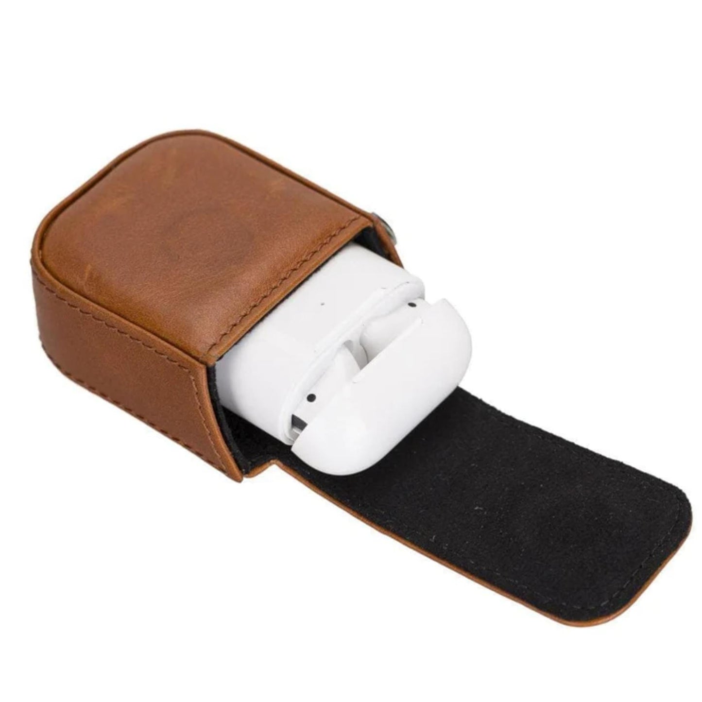 Aurora Luxury Leather AirPods Case with Attached Wrist Strap - Concordia Style Boutique