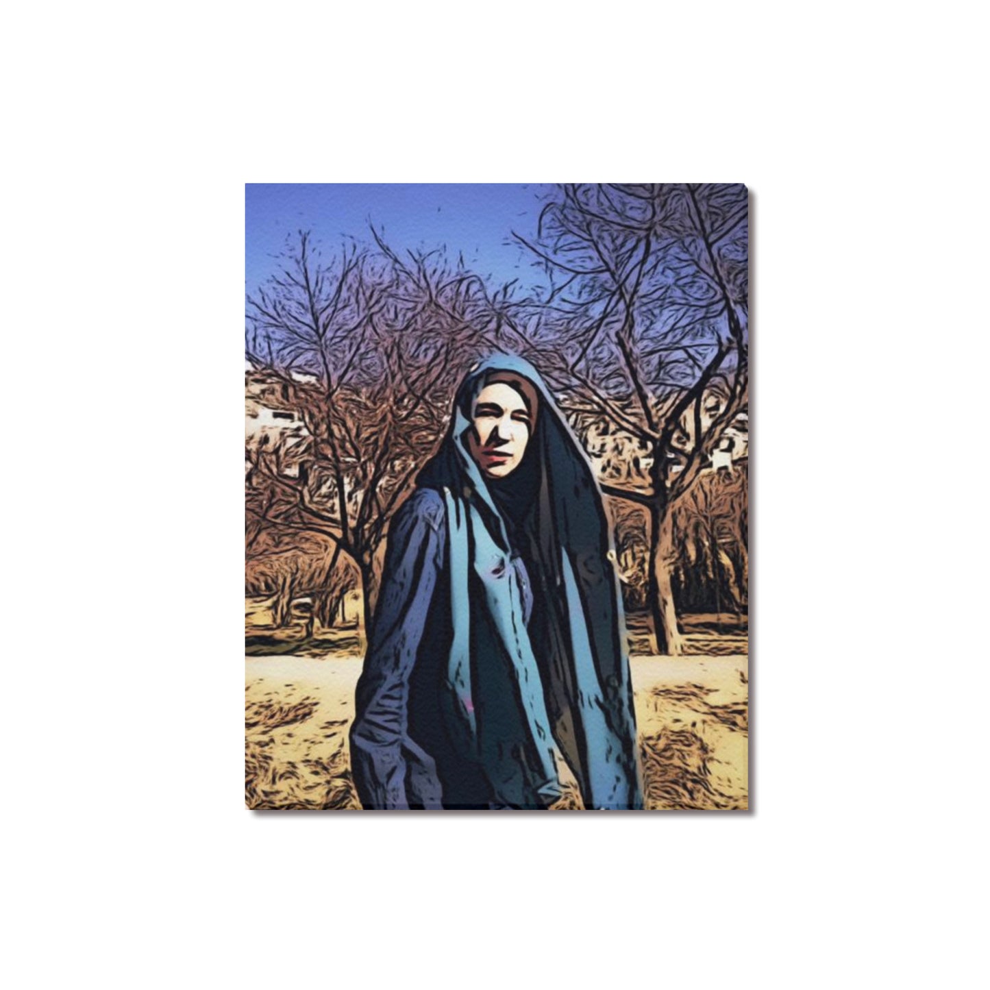 Frame Canvas Print 16"x20" (Made in USA) - "Linda In Kabul" - Premium Frame Canvas Print from Concordia Style Boutique - Just $48.82! Shop now at Concordia Style Boutique