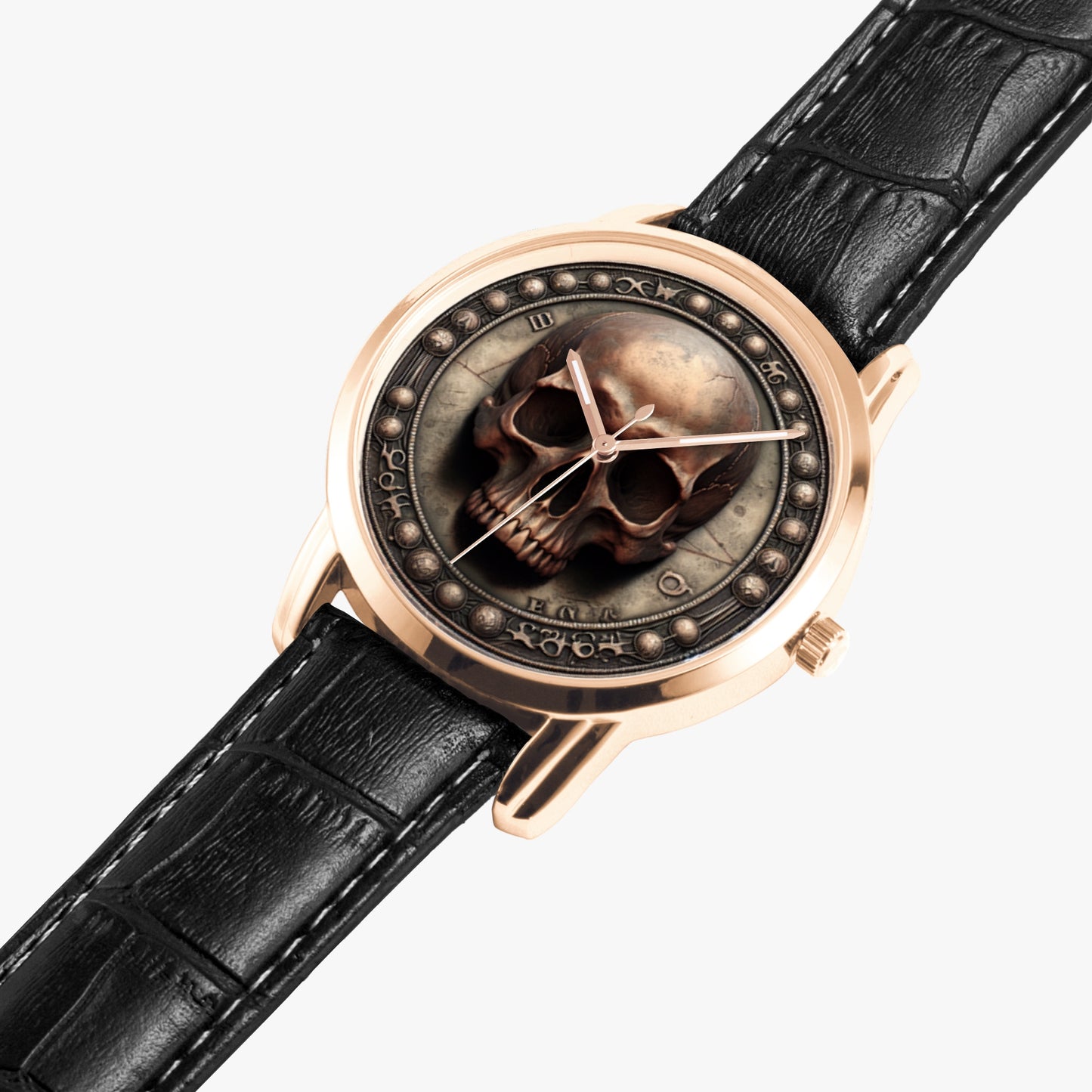 Wide Type Quartz Watch - "Memento Mori" - Unisex - Premium Leather Strap Watches from Concordia Style Boutique - Just $26.50! Shop now at Concordia Style Boutique