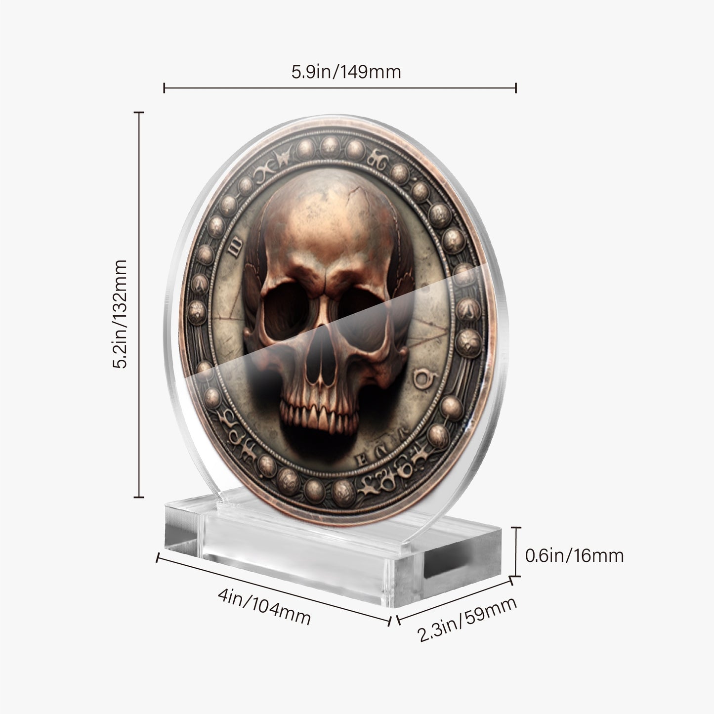 Acrylic Plaque with Stand - "Memento Mori" - Premium Acrylic Plaque from JetPrint Fulfillment - Just $12.75! Shop now at Concordia Style Boutique