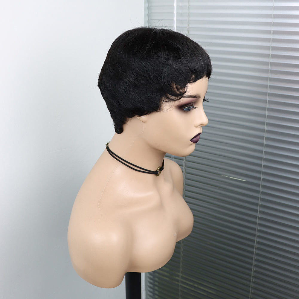 Women's Short Black Curly Wig - Concordia Style Boutique