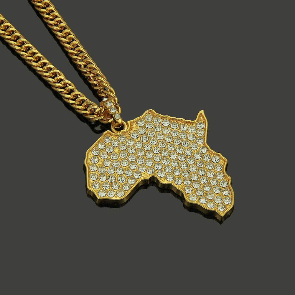 Africa Map Necklace Pendant - Concordia Style Boutique