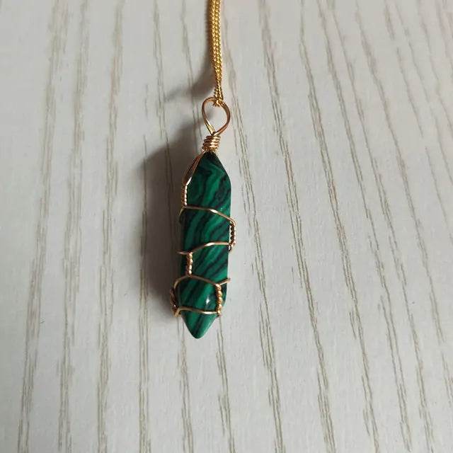 Natural Stone Pendant Necklace - Concordia Style Boutique