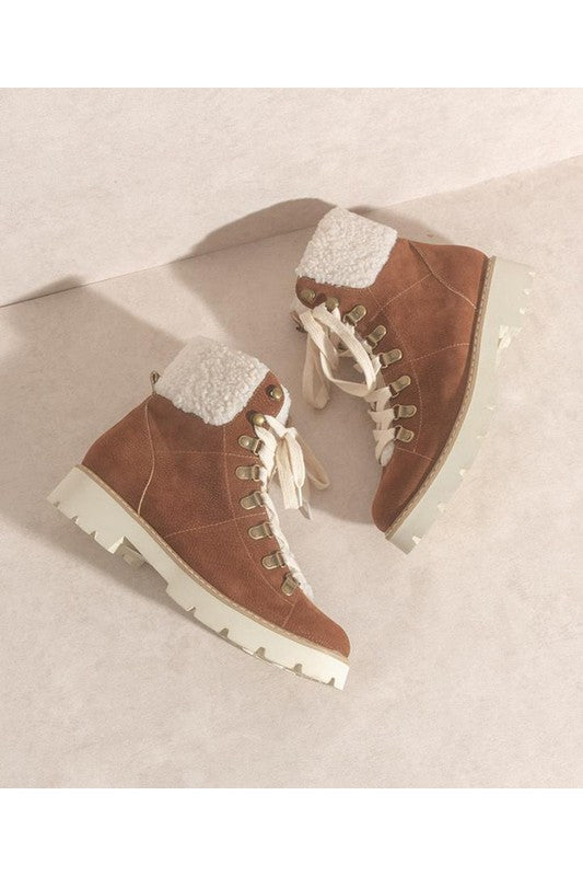 AALIYAH-FUR COMBAT BOOTIES - Concordia Style Boutique