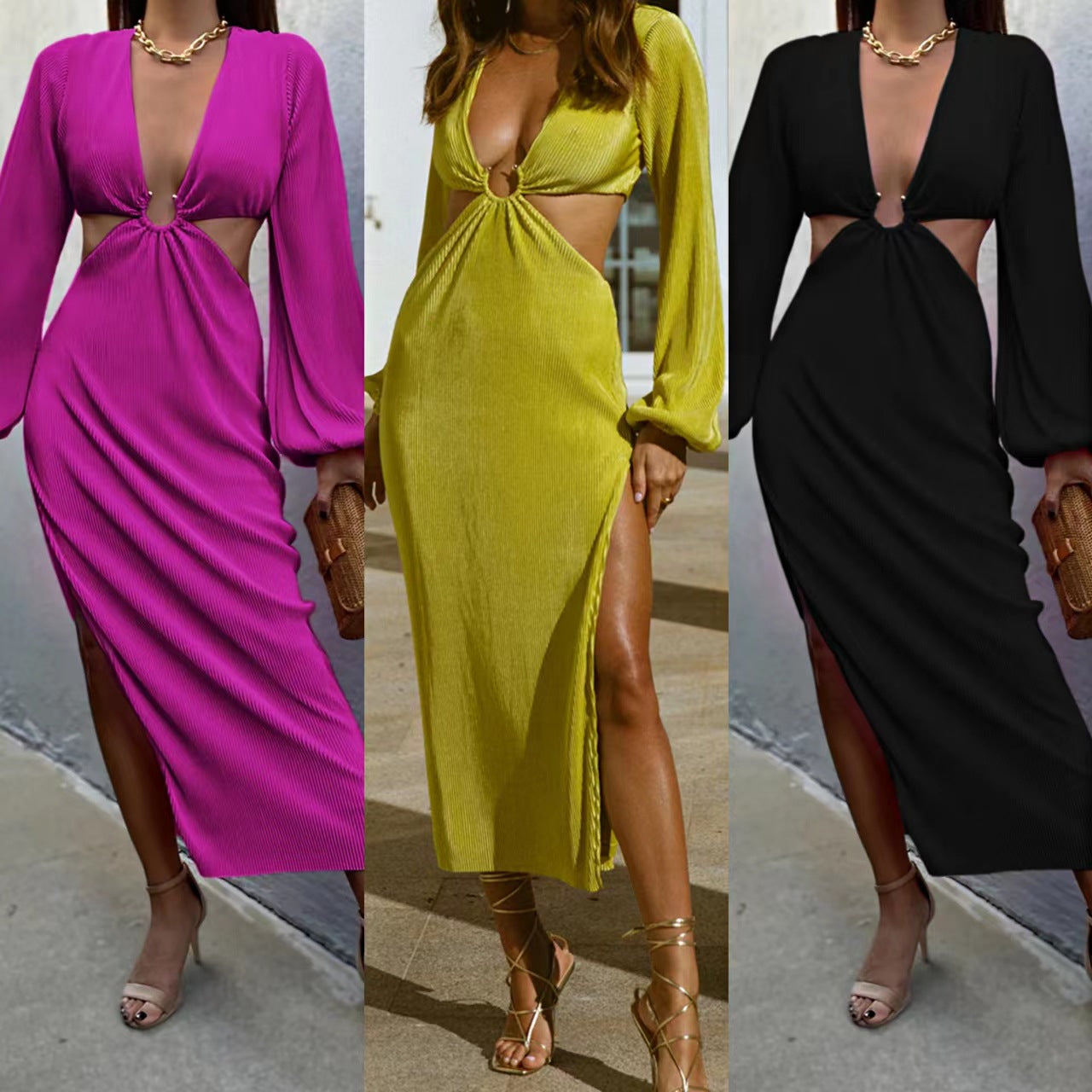Autumn Fashion Pressed Pleated Waistless Women's Dresses - Concordia Style Boutique