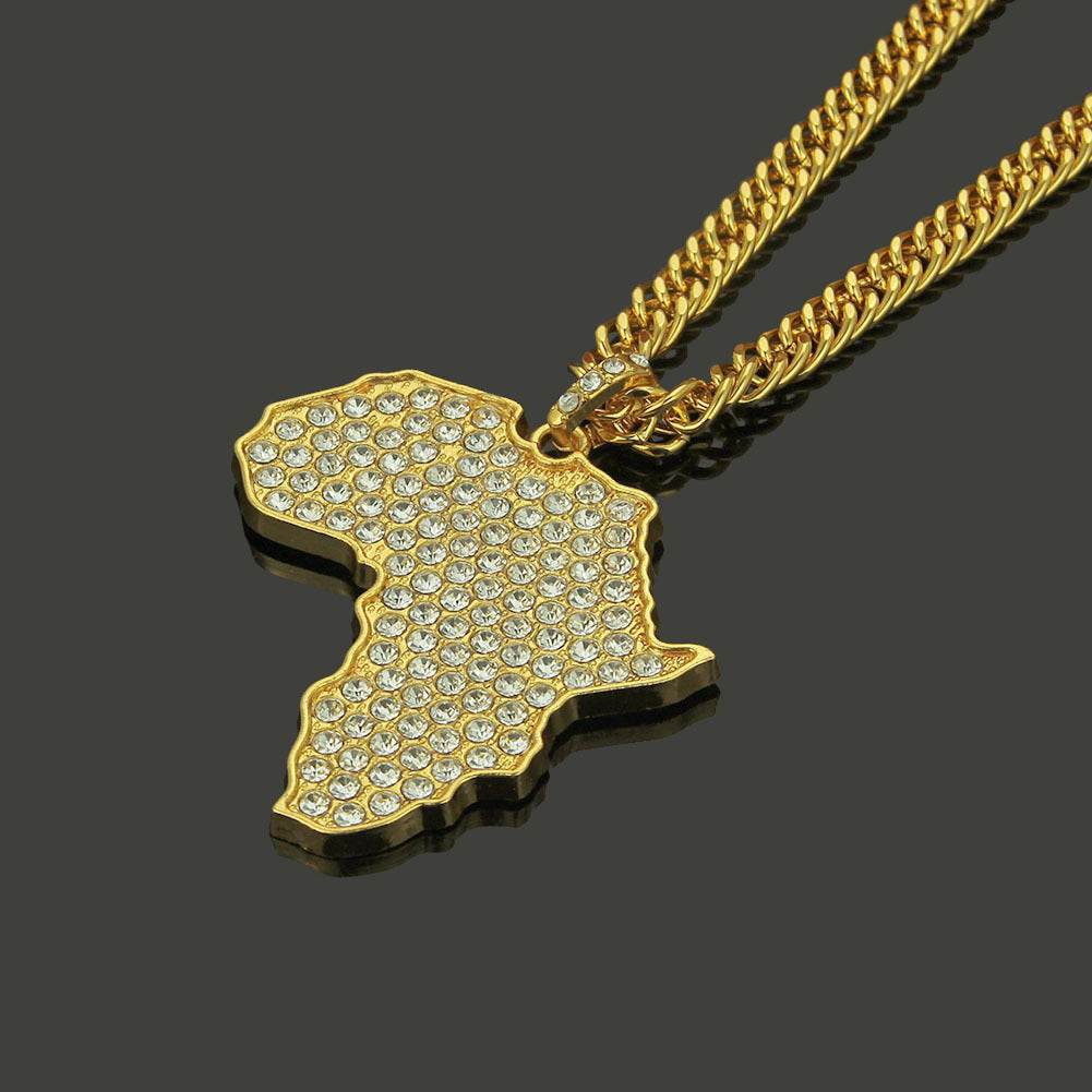 Africa Map Necklace Pendant - Concordia Style Boutique