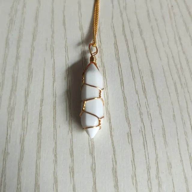Natural Stone Pendant Necklace - Concordia Style Boutique