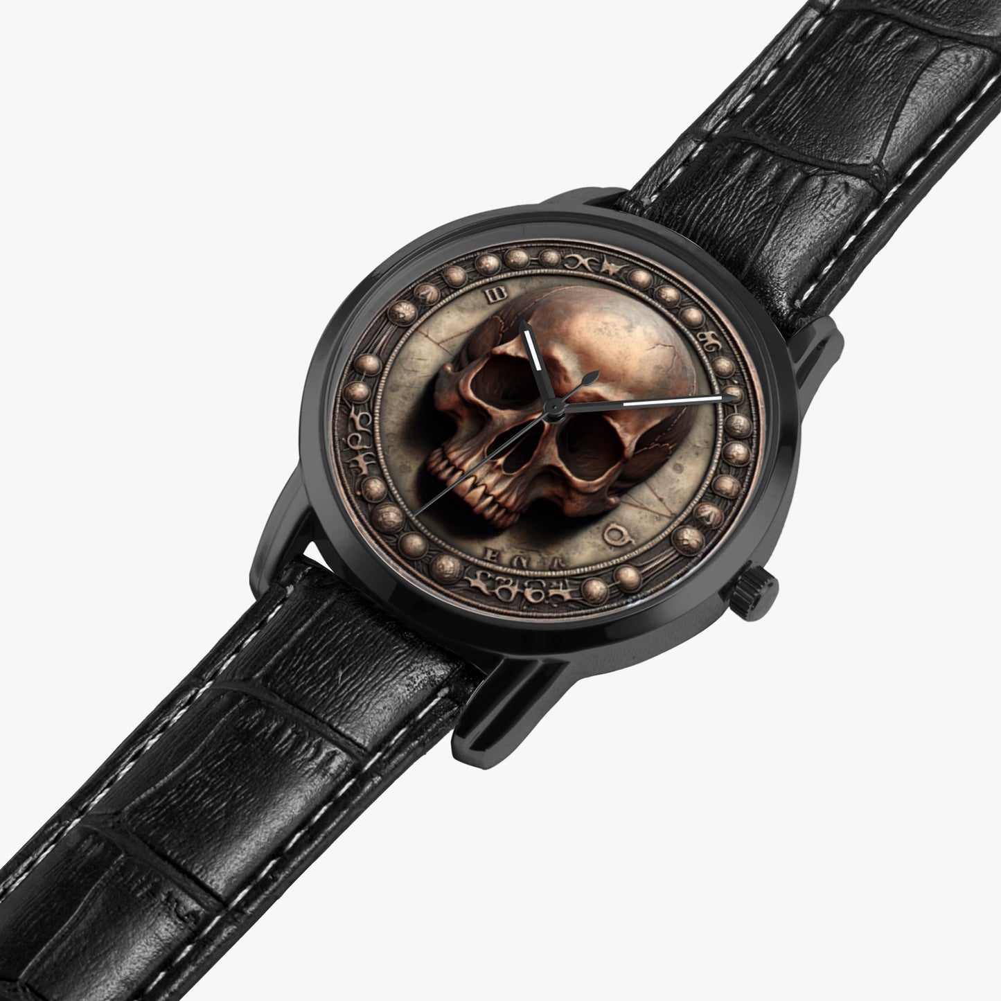 Wide Type Quartz Watch - "Memento Mori" - Unisex - Premium Leather Strap Watches from Concordia Style Boutique - Just $26.50! Shop now at Concordia Style Boutique