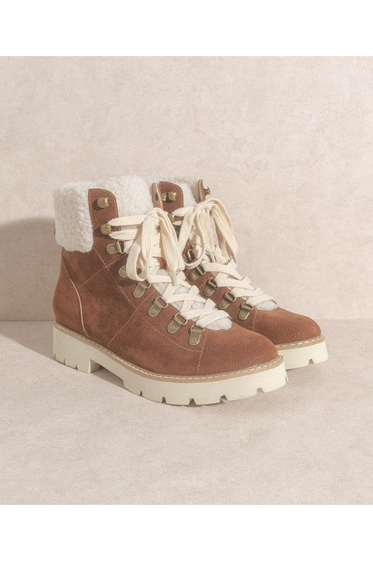 AALIYAH-FUR COMBAT BOOTIES - Concordia Style Boutique