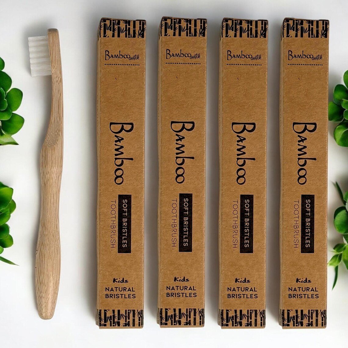 Bamboo Kids Toothbrush | Compostable Bristle - Concordia Style Boutique