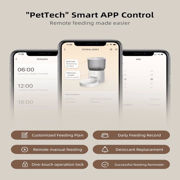 Automatic Cat Feeder - WiFi Cat Food Dispenser With APP Control - Concordia Style Boutique