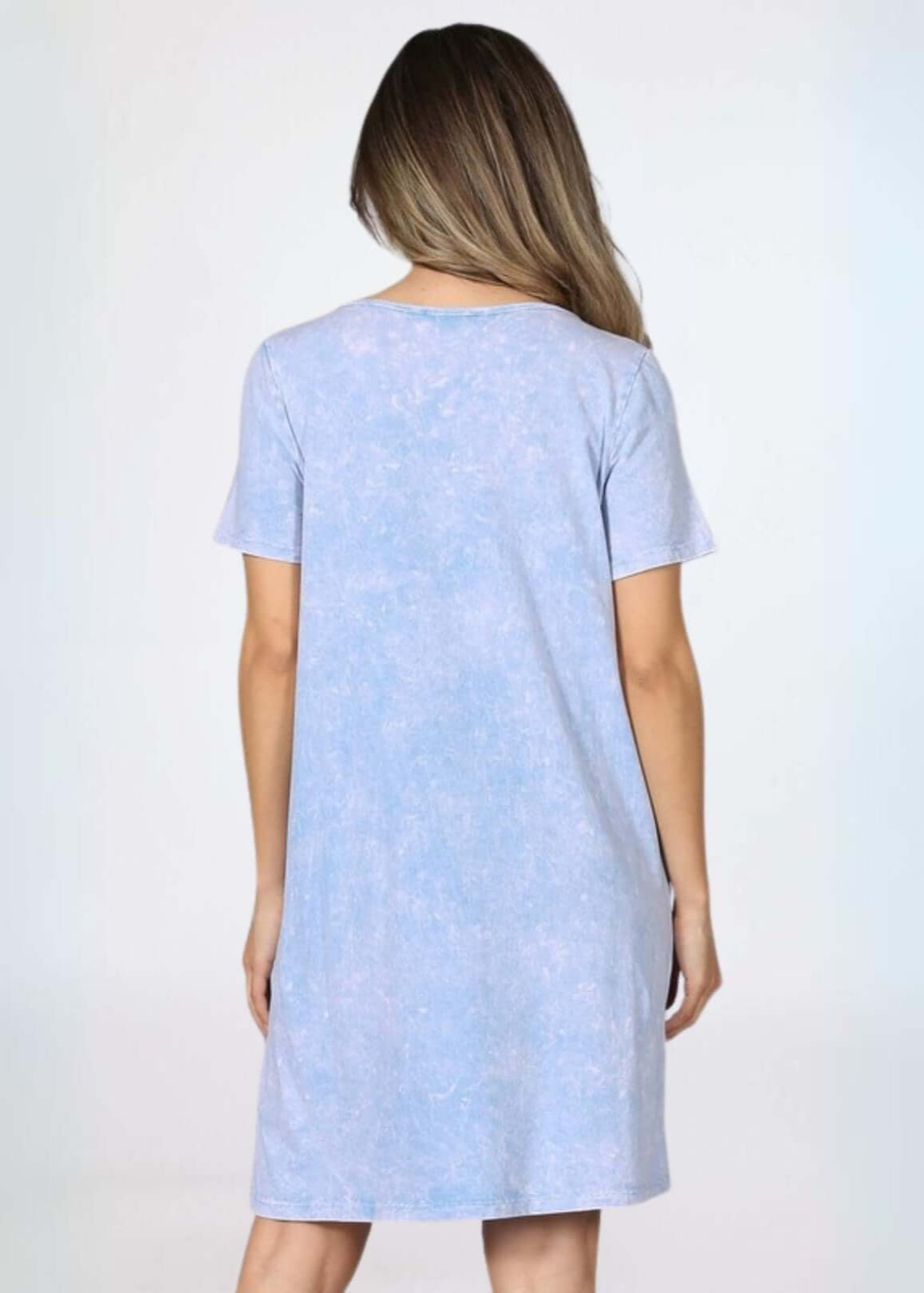 Easy Going Casual Cotton Dress with Short Sleeves - Concordia Style Boutique
