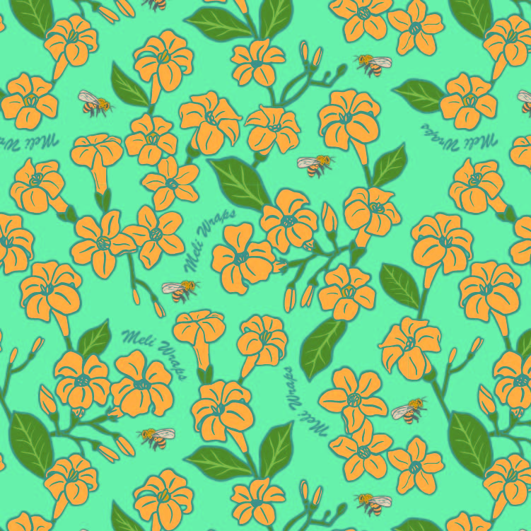 Beeswax Food Wrap - Puakenikeni Print - Concordia Style Boutique