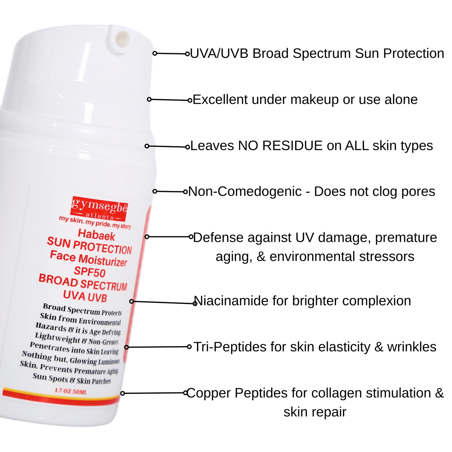 Habaek Sun Protection Face Moisturizer SPF50 - Concordia Style Boutique