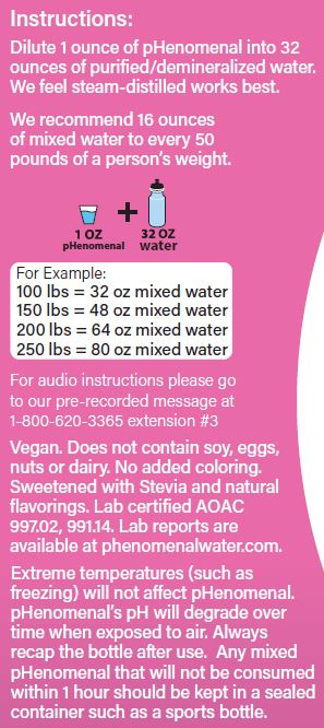 pHenomenal Water Yummy Berry Flavor 32 Oz Concentrate - Makes 8 Gallons - Concordia Style Boutique
