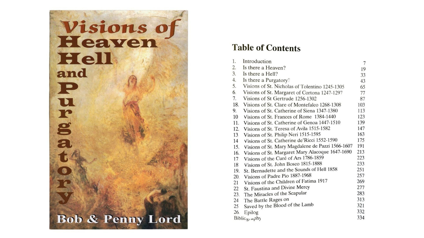 Visions of Heaven Hell and Purgatory Book
