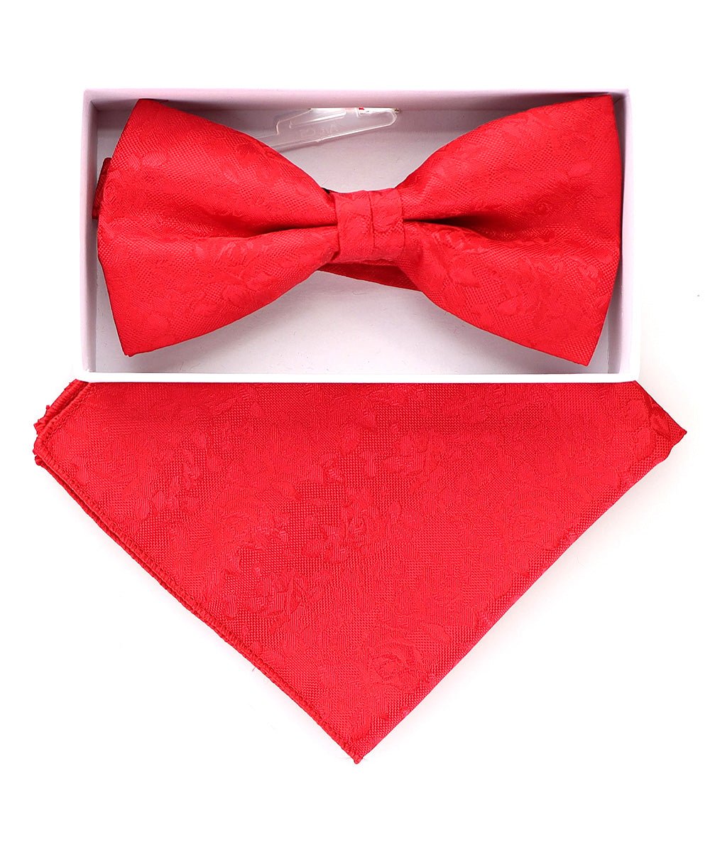 Vittorio Farina Men's Metallic Design Bow Tie & Pocket Square in Gift Box