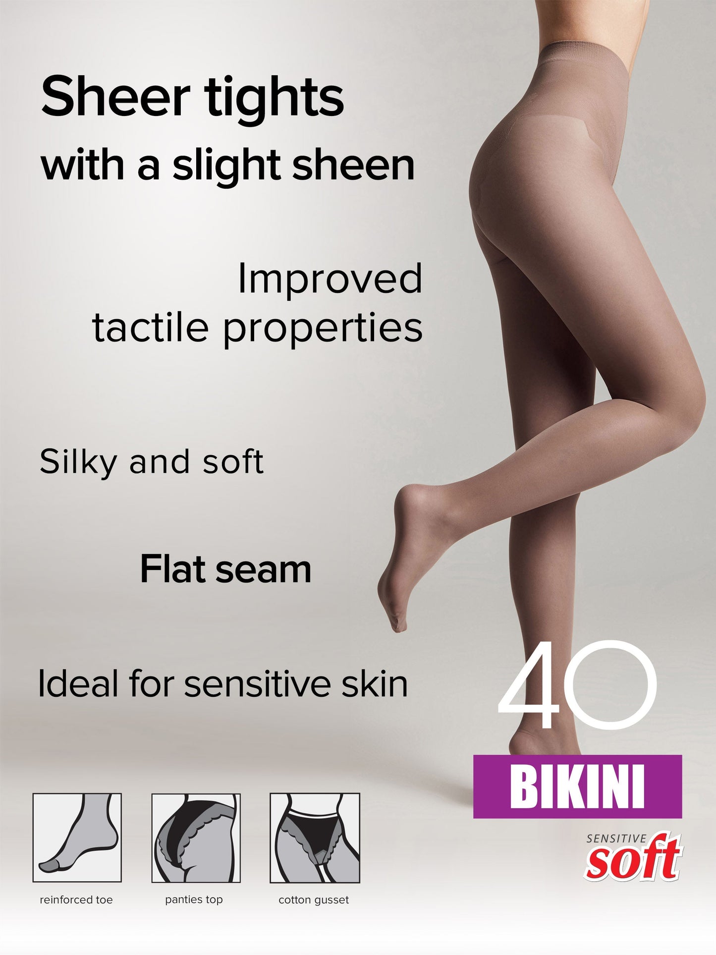 Tights Conte Bikini 40 Den - Ajour Top - Concordia Style Boutique