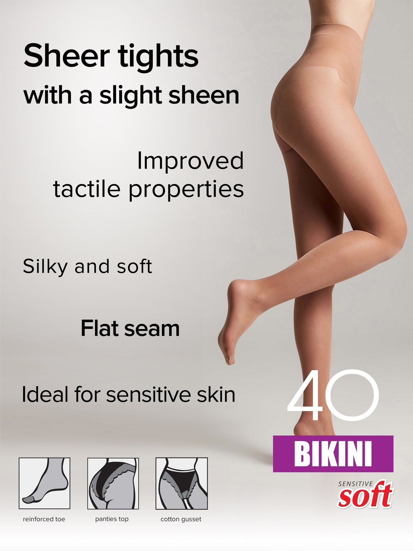Tights Conte Bikini 40 Den - Ajour Top - Concordia Style Boutique