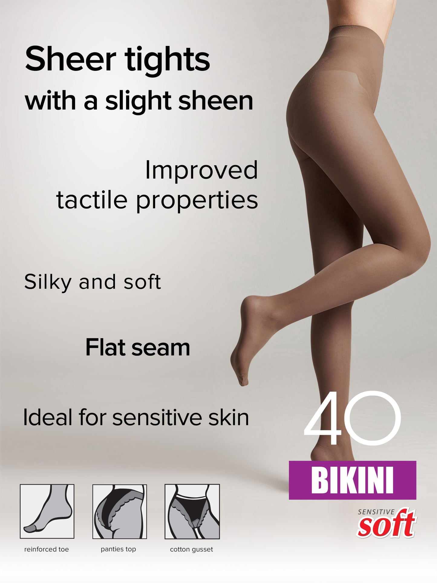 Tights Conte Bikini 40 Den - Ajour Top - Concordia Style Boutique