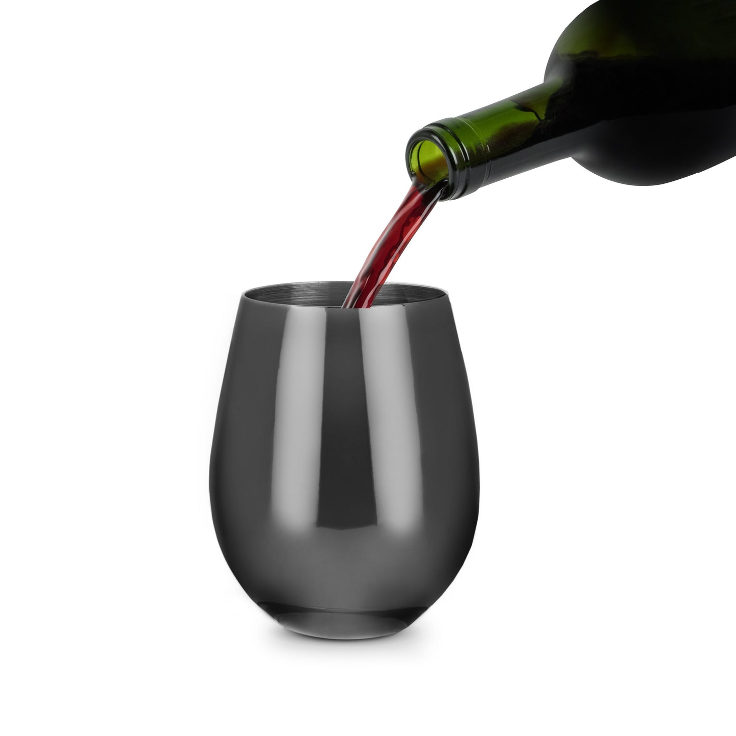 Stainless Steel Stemless Wine Glasses in Gunmetal Set of 2 - Premium Drinkware from Viski - Just $42.99! Shop now at Concordia Style Boutique