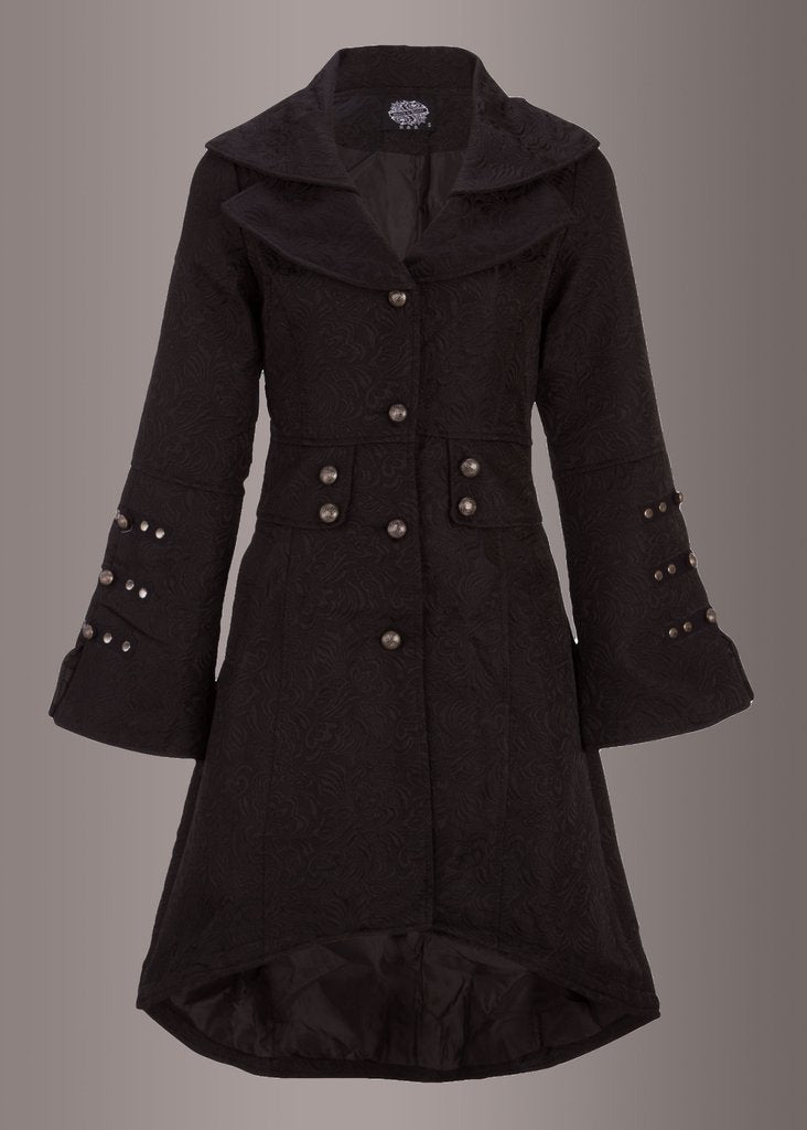 Wednesday Black Victorian Coat with Lacing - Concordia Style Boutique