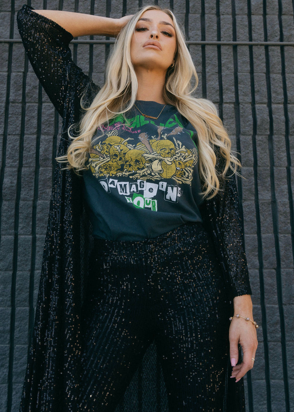 Shine On Black Sequin Kimono - Concordia Style Boutique