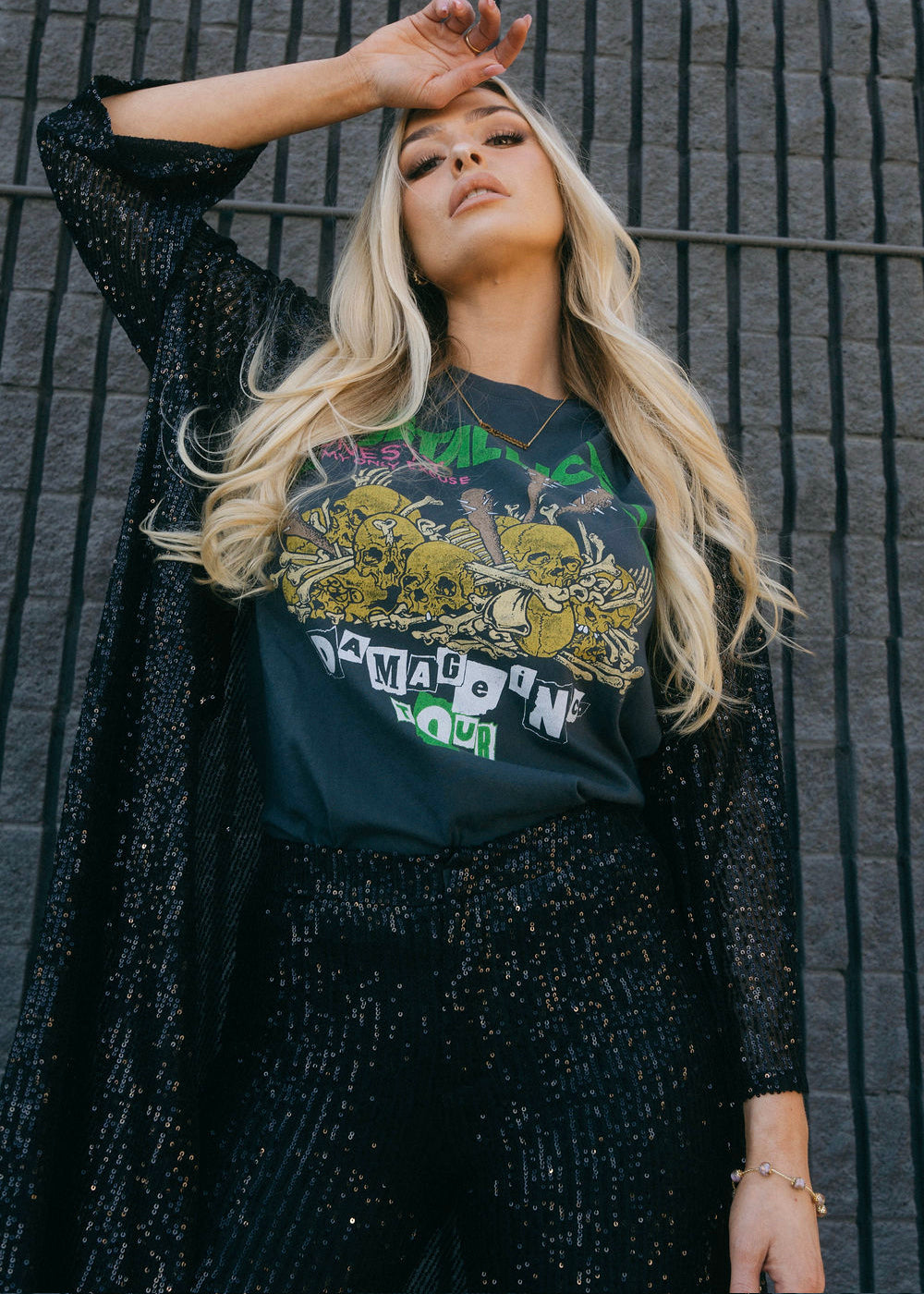 Shine On Black Sequin Kimono - Concordia Style Boutique