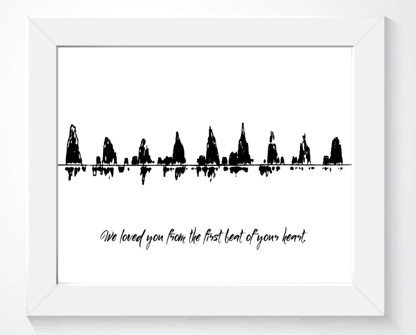 Baby Sonogram Heartbeat Sound Wave Print