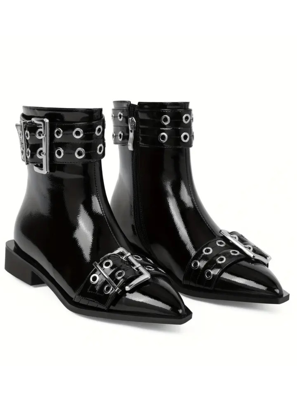 Rockstar Black Buckle Pointed Toe Ankle Boots - Premium Shoes from Pretty Attitude - Just $69.90! Shop now at Concordia Style Boutique