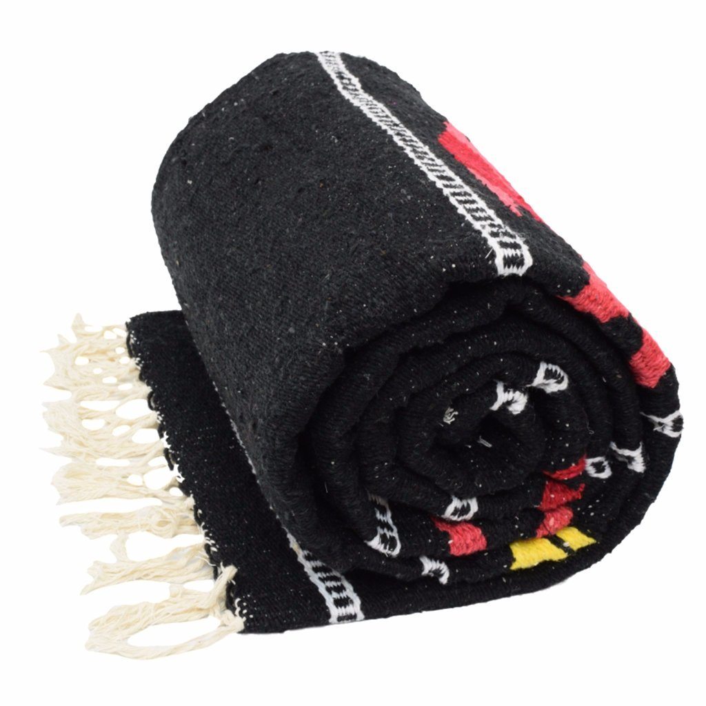 Black Baja Fish Yoga Blanket - Concordia Style Boutique