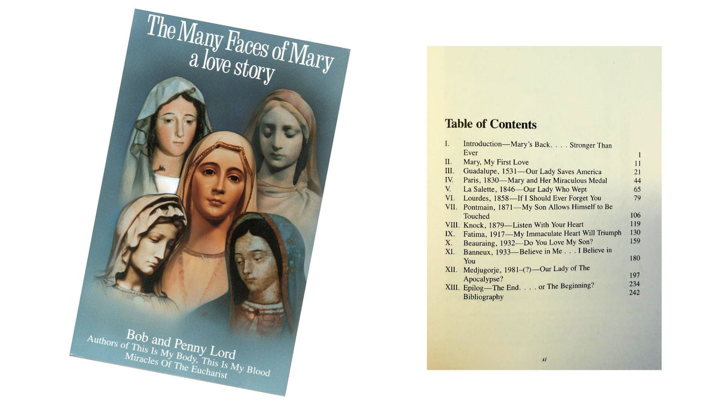 Many Faces of Mary Books 1 and 2 and The Rosary, The LIfe of Jesus and Mary Books Classic Free Shipping