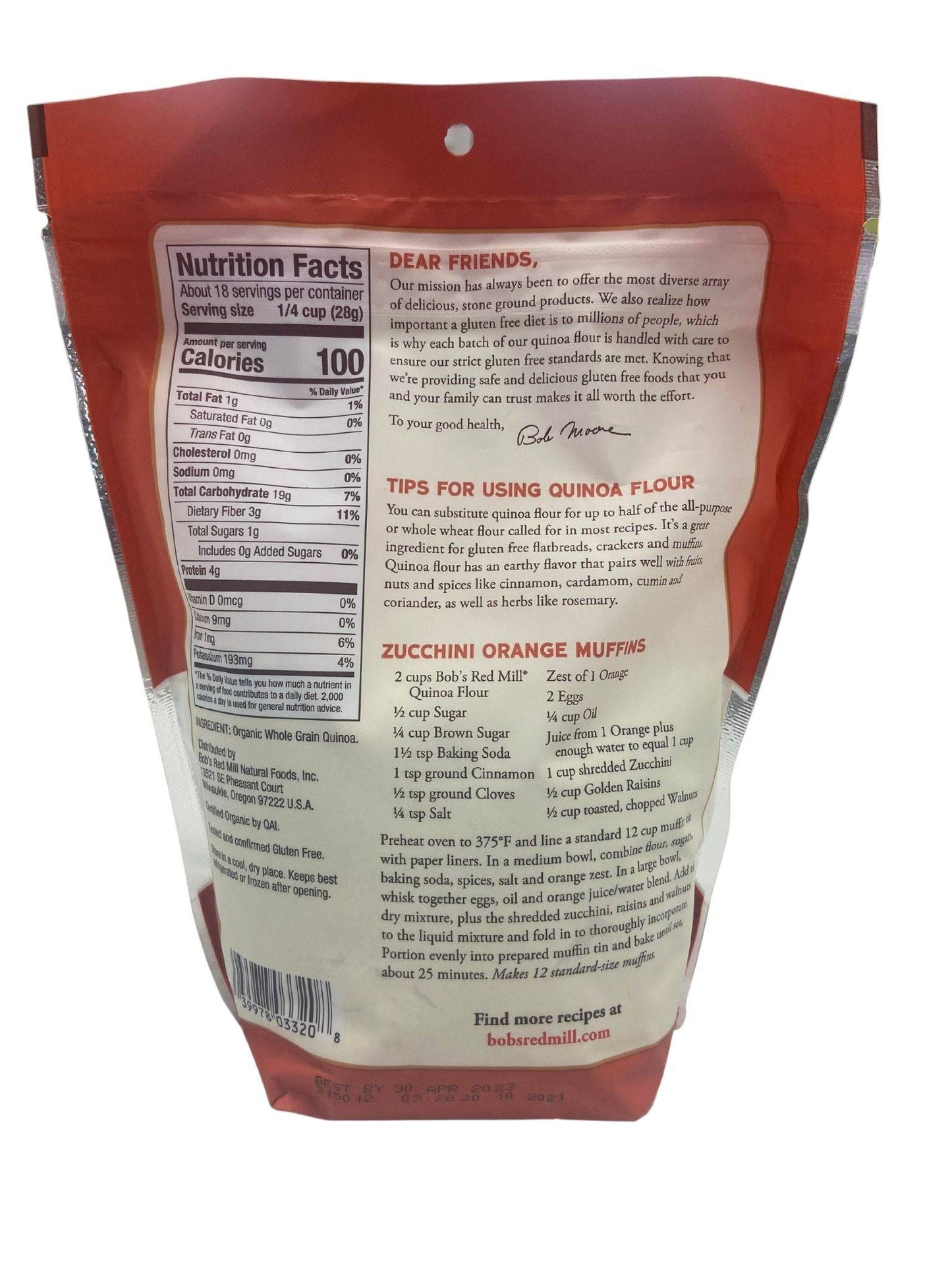 Quinoa Flour, Bob's Red Mill - Concordia Style Boutique