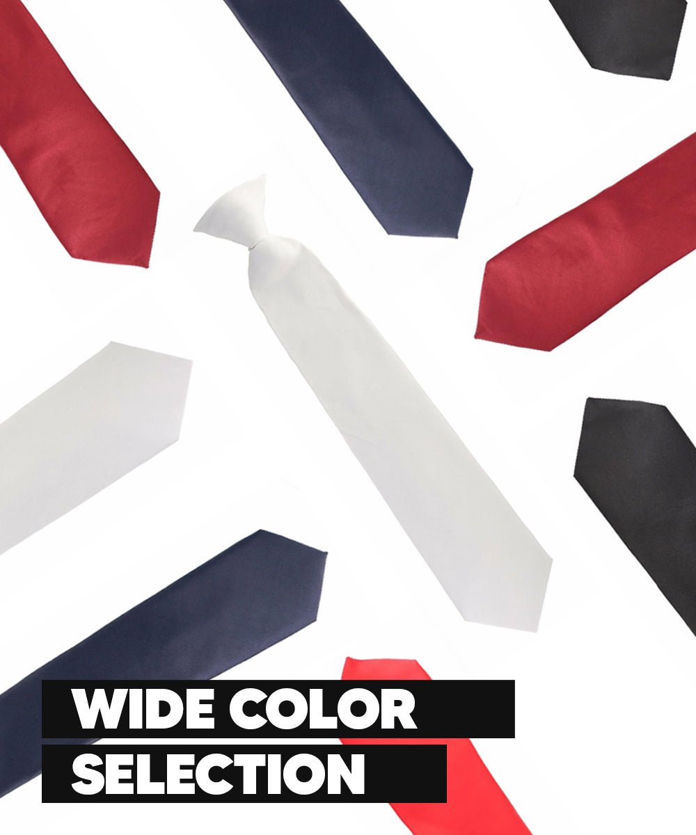 Vittorio Farina Boy's Satin Clip Necktie