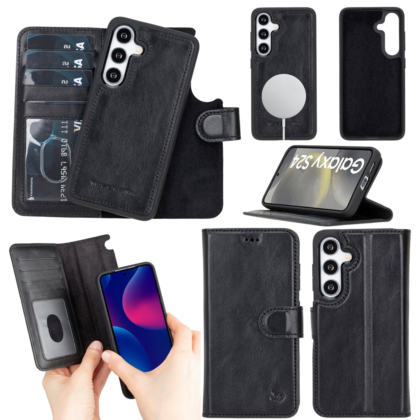 Buffalo Leather Samsung Galaxy S24 Plus Wallet with Detachable Case - Concordia Style Boutique
