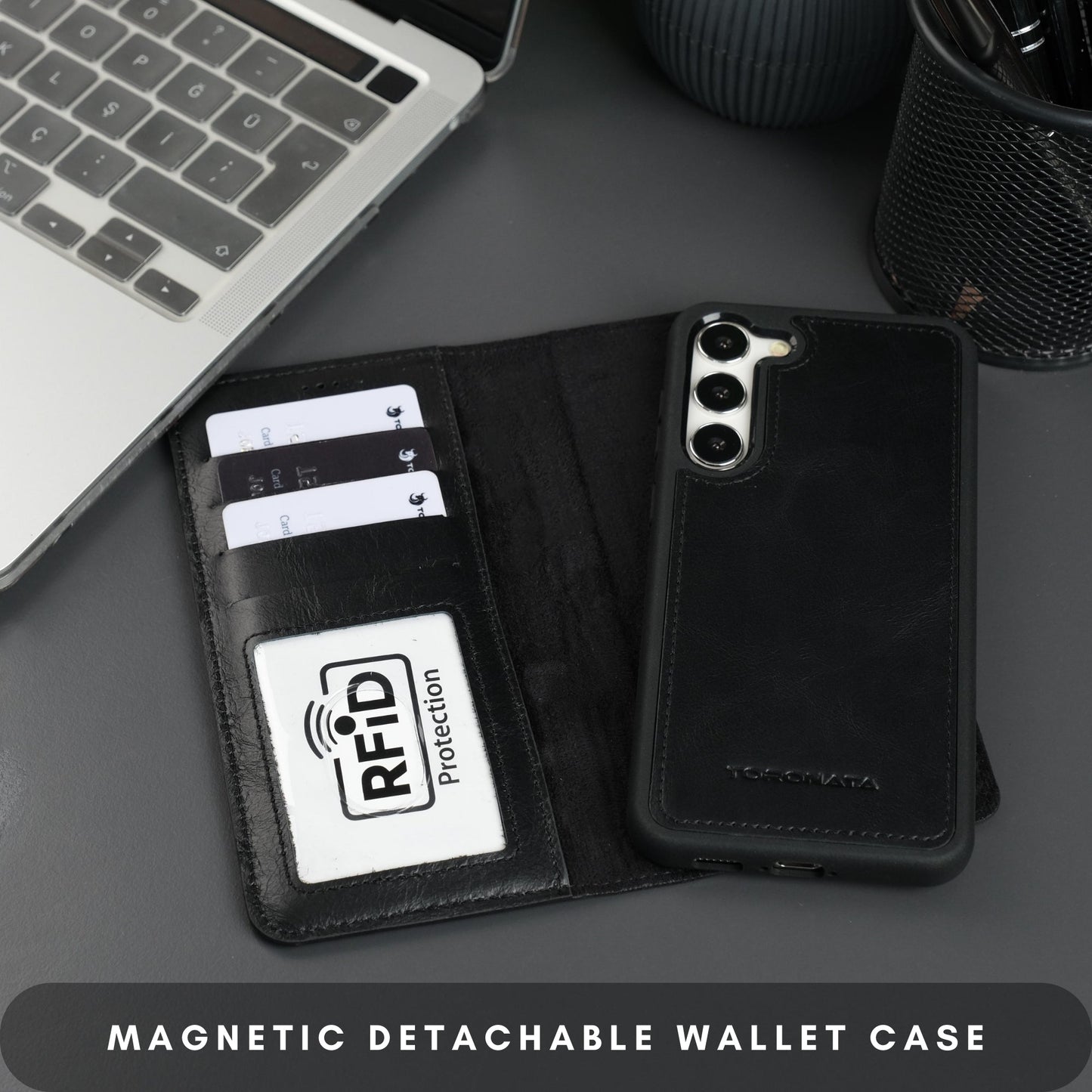 Buffalo Leather Samsung Galaxy S24 Plus Wallet with Detachable Case - Concordia Style Boutique