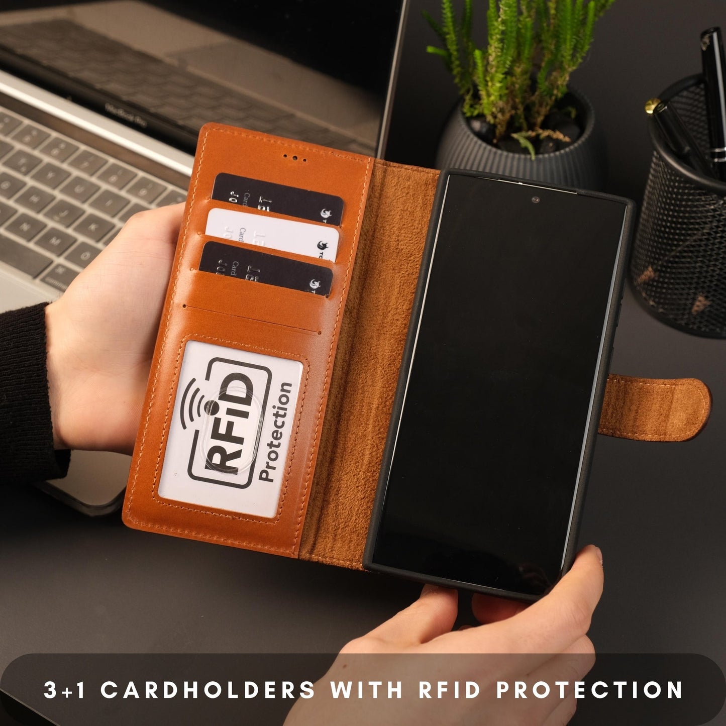 Buffalo Leather Samsung Galaxy S24 Ultra Wallet with Detachable Case - Concordia Style Boutique