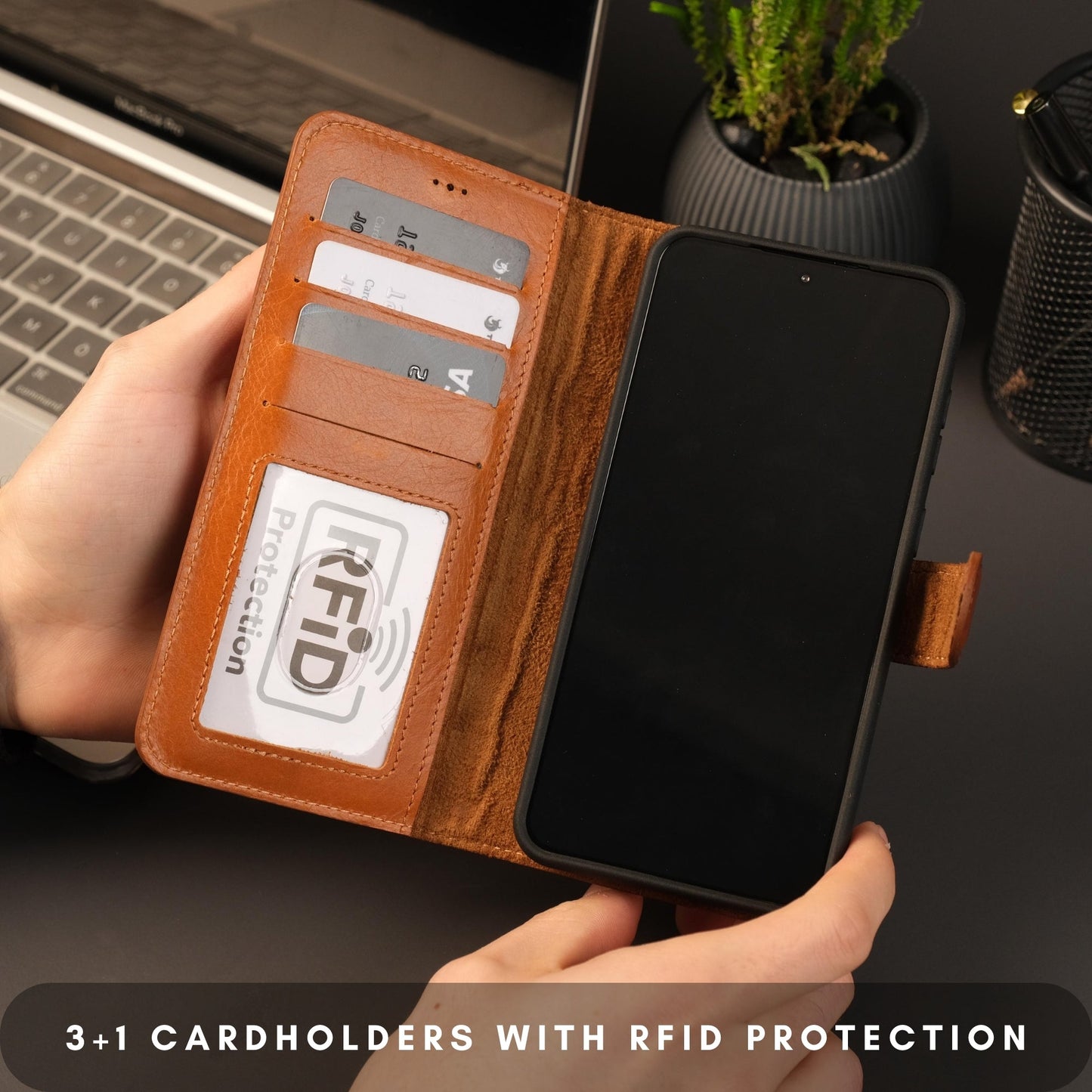 Buffalo Leather Samsung Galaxy S24 Wallet with Detachable Case - Concordia Style Boutique