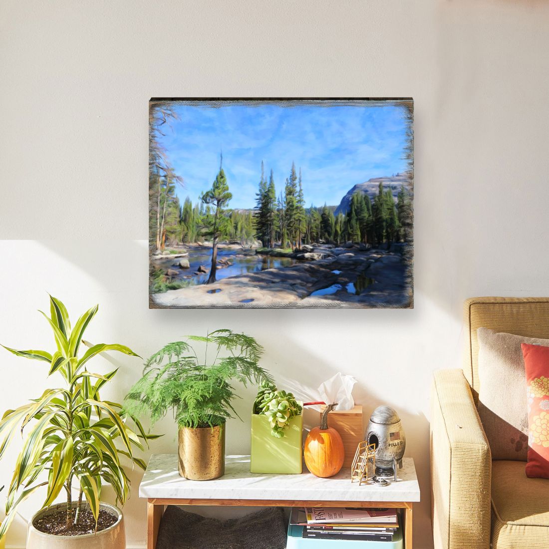 In the Mountains Art Wooden Wall Art by Nature Wonders - Nature Wildlife Decor - 95404B