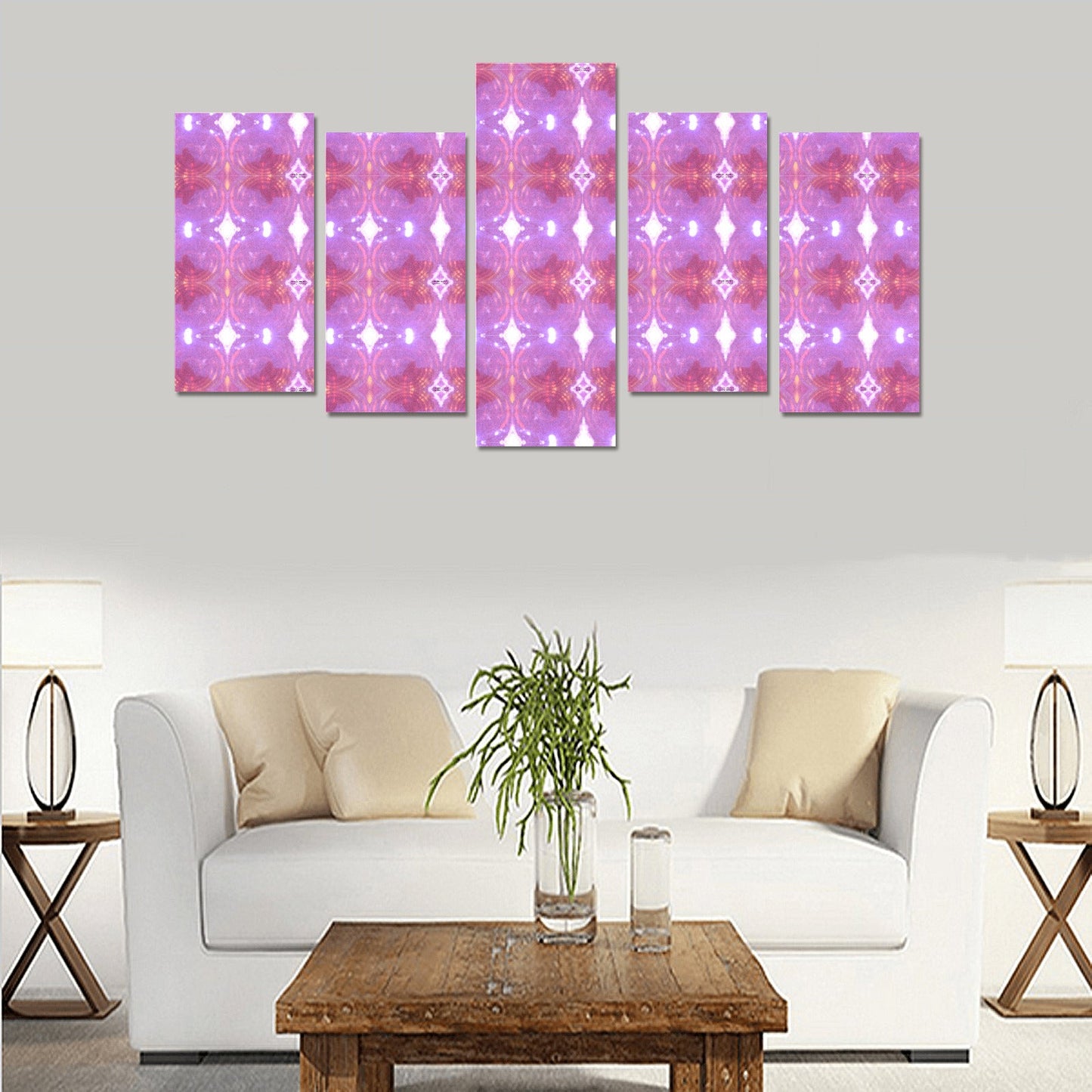 Canvas Wall Art Prints (No Frame) 5-Pieces - "Pink" - Premium Canvas Wall Art Prints from Concordia Style Boutique - Just $48.58! Shop now at Concordia Style Boutique