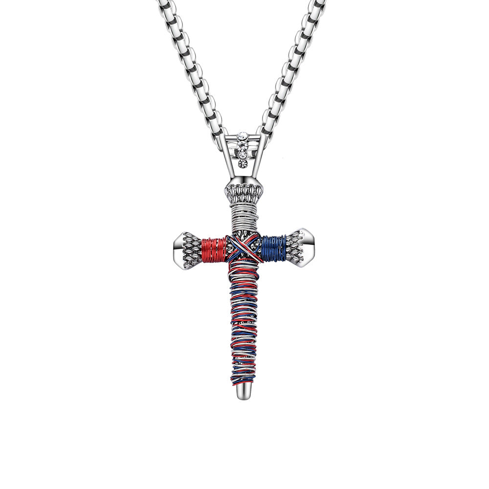 Personalized Nail Cross Pendant Men's Necklace - Premium Necklace from erDouckan - Just $7! Shop now at Concordia Style Boutique