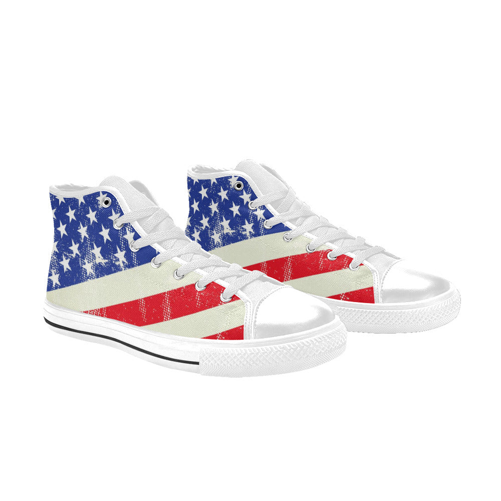 High Top Canvas Shoes for Women - "Americana" - Premium Canvas Shoes from Concordia Style Boutique - Just $49.52! Shop now at Concordia Style Boutique