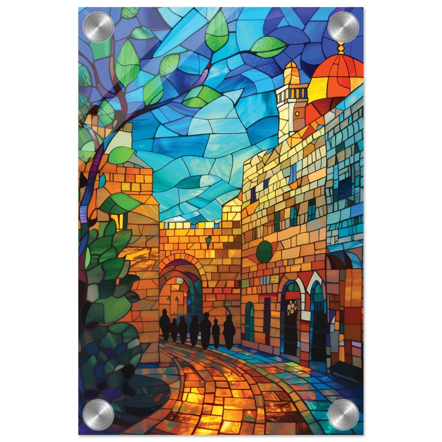 Jewel Tones of Jerusalem Acrylic Art