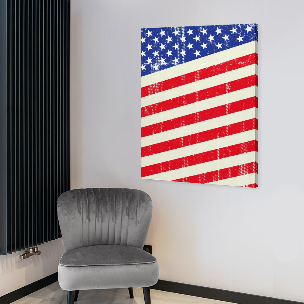 Canvas Print Multiple sizes Unframed & Framed (Vertical) - "Americana" - Premium Artwork from Concordia Style Boutique - Just $55.98! Shop now at Concordia Style Boutique