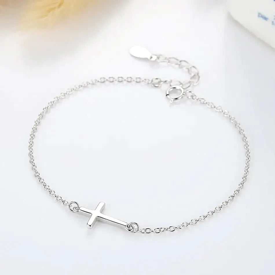 Whispered Grace Cross Bracelet