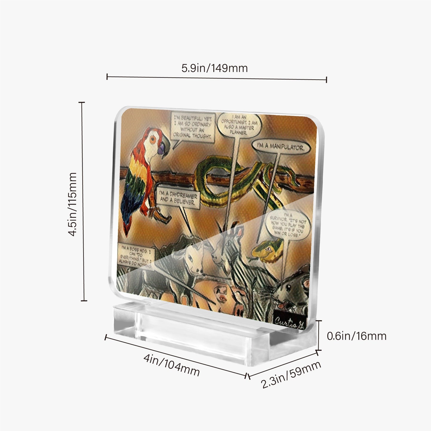 Acrylic Plaque with Stand - "Our Gang I" - Premium Acrylics from Concordia Style Boutique - Just $12.75! Shop now at Concordia Style Boutique
